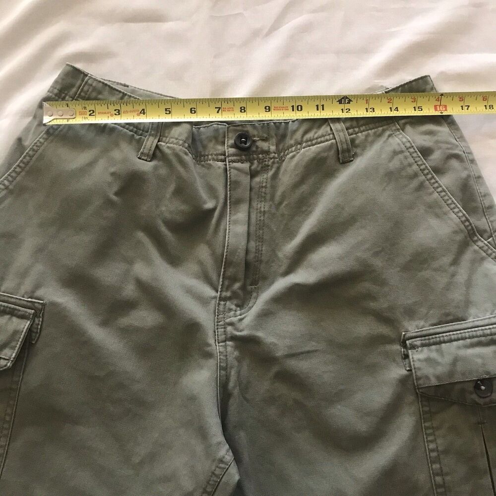 O'Neill Olive Green Outdoor Hiking Cargo Cotton Mens Shorts Size 31 - Picture 7 of 9